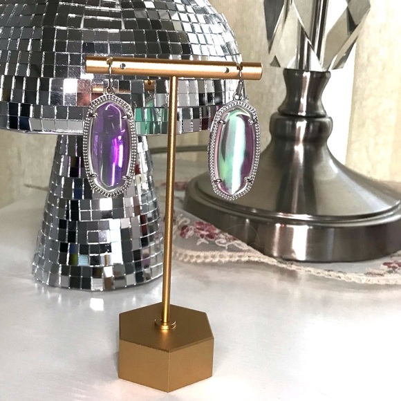 Kendra Scott Elle Iridescent Earrings in Silver - Picture 4 of 5